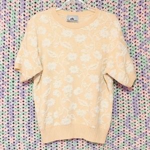 Vintage 80s Bay Point Threads Short Sleeve Sweater